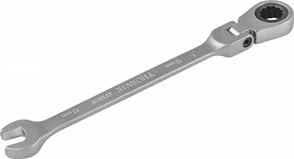 CFRW09 Ключ гаечный комбинированный трещоточный карданный, 9 мм