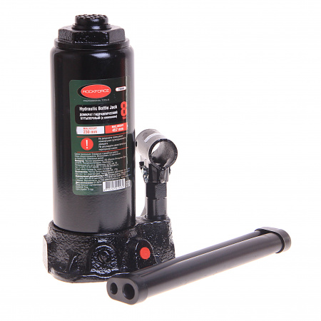 Домкрат гидравлический RF-T90804 бутылочный с клапаном 8т (выс.подъема 190-360мм) ROCKFORCE /1/4
