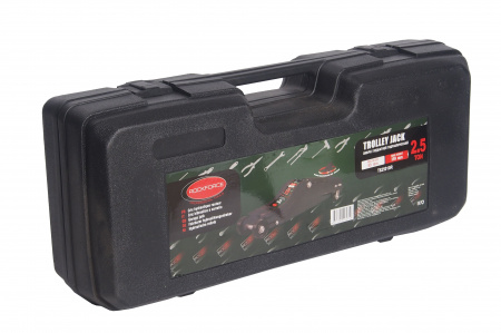 Домкрат гидравлический RF-T825010R, подкатной низкопрофильный 3т (h min 85мм,h max 385мм), в кейсе  ROCKFORCE /1