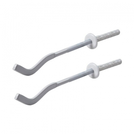 Кронштейн для радиаторов с дюбелем 7х180 мм|сплющенный|белый (2 шт)