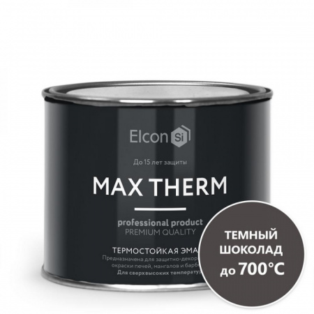 Эмаль термостойкая 700град темный шоколад 0,4кг Elcon (24)