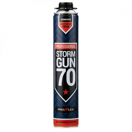 Пена монтажная профессиональная Profflex Storm Gun ЗИМА 70л 1040г 850мл (12)
