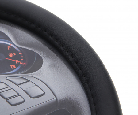 Оплетка руля MIS-LT34B (XL) BLACK кожа MISTAR /1/25