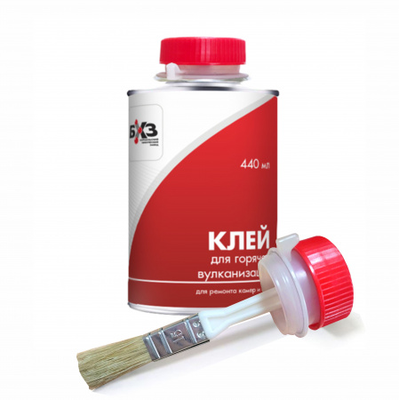 Клей резиновый самовулканизующийся 440мл в жестяной банке с кистью гор.вулканизации БХЗ /1