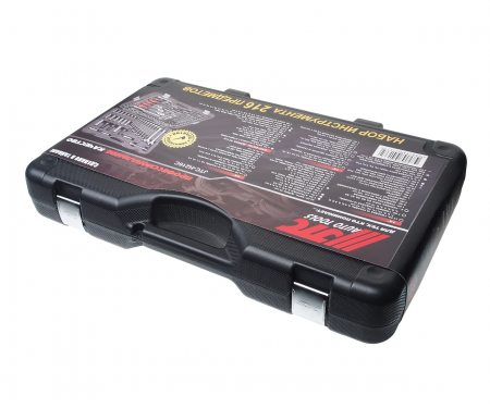 JTC Набор инструментов 216 предметов слесарно-монтажный 1/4",3/8",1/2" 6-ти гранных в кейсе JTC JTC Набор инструментов 216 предметов слесарно-монтажный 1/4",3/8",1/2" 6-ти гранных в кейсе JTC