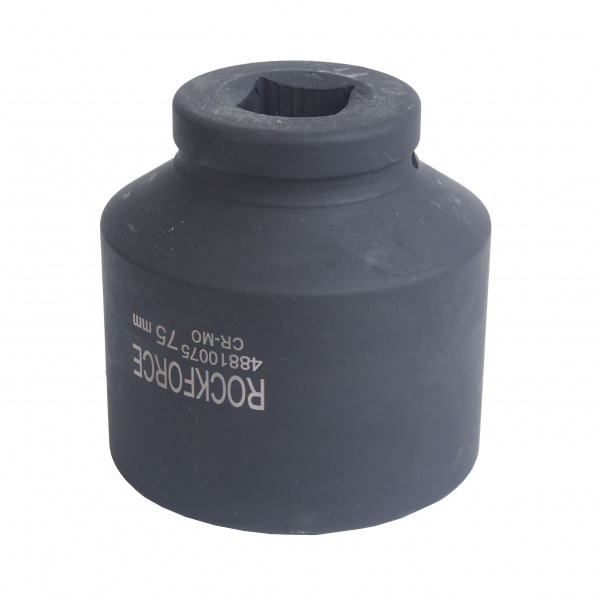 Головка торцевая  75мм 1", 12-гранная L=95мм ударная глубокая ROCKFORCE RF-48810075 /1