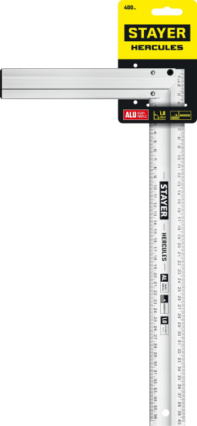 STAYER 400 мм, жесткий столярный угольник, Professional (3432-40)