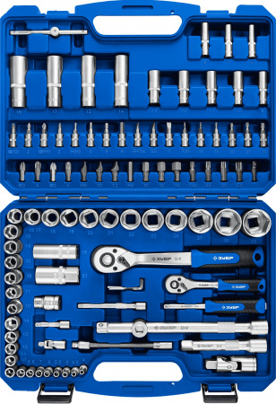 ЗУБР А-94, 94 предм., (1/2″ + 1/4″), универсальный набор инструмента, Профессионал (27635-H94)