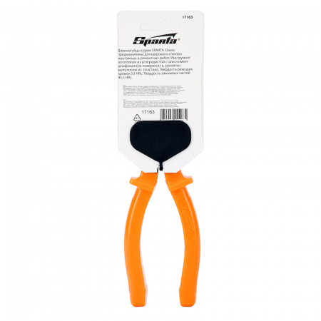 Длинногубцы прямые Classic, 200 мм, шлифованные, пластмассовые рукоятки Sparta