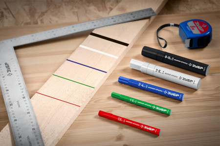 ЗУБР МК-800 белый, 2-8 мм клиновидный маркер-краска (06327-8)