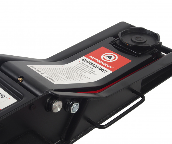 Домкрат гидравлический DP-30HL подкатной 3т, двухпоршневой, сверхнизкий, функция быстрого подъёма (высота подъёма 85-490мм) AUTOPROFI /1