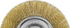 ЗУБР 150 мм, витая латунированная, стальная проволока 0.3. щетка дисковая для УШМ, Профессионал (35187-150)