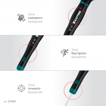 KRAFTOOL Precision 7, 7 предм., Набор отверток (25686)