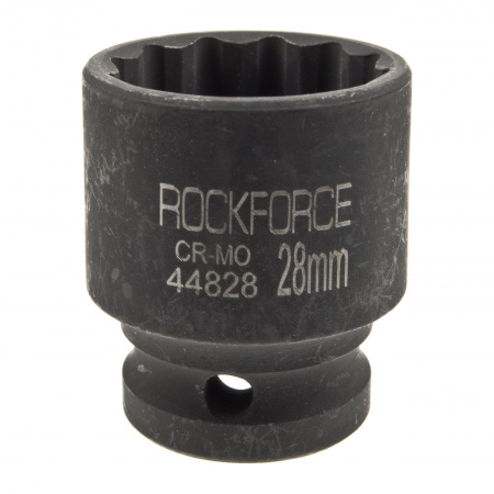 Головка торцевая 28мм 1/2" 12-гранная ударная L=43мм ROCKFORCE RF-44828 /1/105
