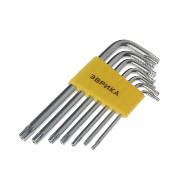 Набор ключей TORX ER-25107T: Г-образных T10-T40 7пр. ЭВРИКА /1/12/72 Набор ключей TORX ER-25107T: Г-образных T10-T40 7пр. ЭВРИКА /1/12/72