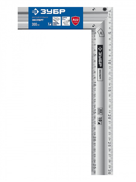 ЗУБР ЭКСПЕРТ 300 мм, жесткий столярный угольник, Профессионал (34392-30)