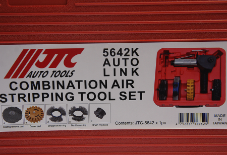 JTC Машинка пневматическая шлифовальная угловая 3600об/мин., 90PSI с комплектом дисков JTC