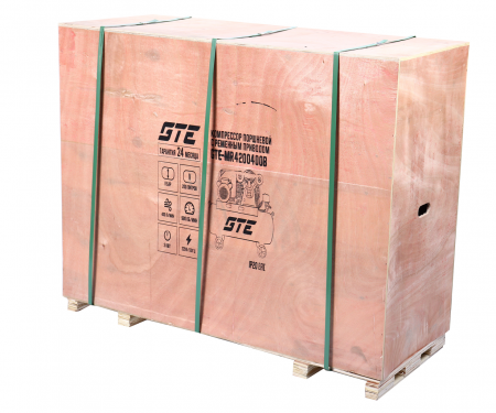 GTE Компрессор пневматический 220В 3.0кВт 8атм. 400л/мин. ресивер-200л поршневой ременной GTE