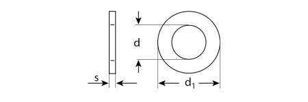 ЗУБР DIN 125А, 12 мм, цинк, 8 шт, шайба (303806-12)
