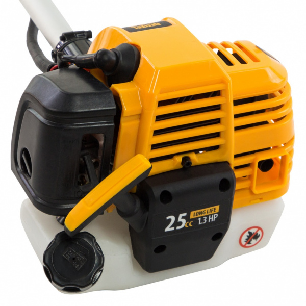 Триммер бензиновый DT 25, 25 см3, 1.3 л. с, неразъемная штанга, состоит из 2 частей Denzel 