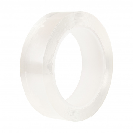 Скотч двухсторонний EW-105 NANO набор 2шт. (30мм х 5м, 0,8мм прозрачный, 30ммх3м, 0,8мм армированный) многоразовый сверхсильный MEGAPOWER /1/10