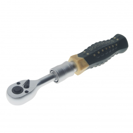 Трещотка RF-802233  реверсивная телескопическая с резиновой ручкой 1/4L 165-230мм(72зуб.) ROCKFORCE /1