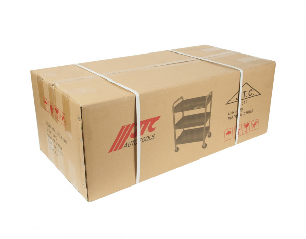 JTC Тележка инструментальная 3 секции красная с открытым отсеком JTC