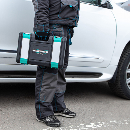 Набор инструментов, 1/4", 3/8", 1/2", Cr-V, S2, усиленный кейс, 151 предмет Stels Набор инструментов, 1/4", 3/8", 1/2", Cr-V, S2, усиленный кейс, 151 предмет Stels