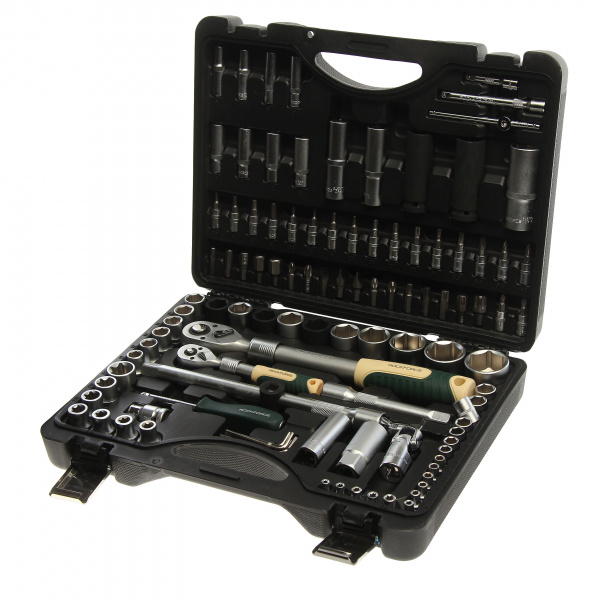 Набор торцевых головок и вставок RF-41082-5LEURO: 1/2" & 1/4"DR 6-гранных с телескопическими трещотками 108пр. ROCKFORCE /1/2 Набор торцевых головок и вставок RF-41082-5LEURO: 1/2" & 1/4"DR 6-гранных с телескопическими трещотками 108пр. ROCKFORCE /1/2