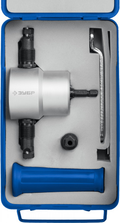 ЗУБР Сверчок, набор в кейсе, насадка-ножницы для реза листового металла, Профессионал (23294)