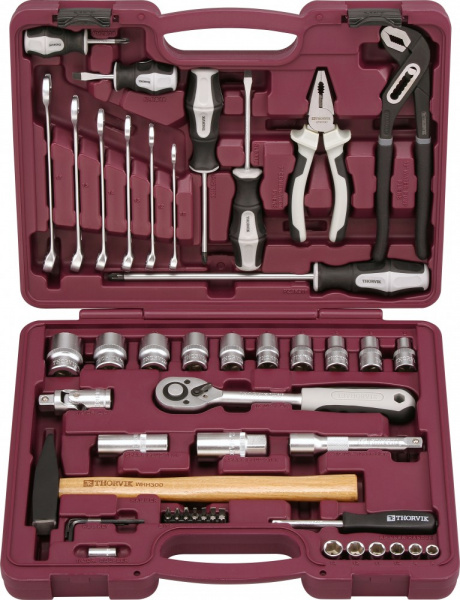 UTS0056 Набор инструмента универсальный 1/4", 1/2"DR, 56 предметов UTS0056 Набор инструмента универсальный 1/4", 1/2"DR, 56 предметов