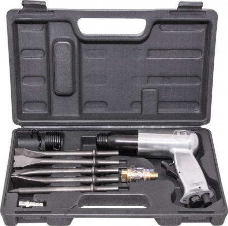 AHK9190 Молоток пневматический 190 мм в наборе с насадками, 9 предметов