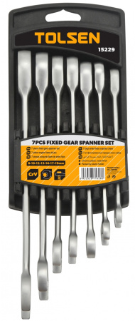 Набор комбинированных трещоточных ключей, 8-19 мм, 7 предметов TOLSEN TT15229 Набор комбинированных трещоточных ключей, 8-19 мм, 7 предметов TOLSEN TT15229