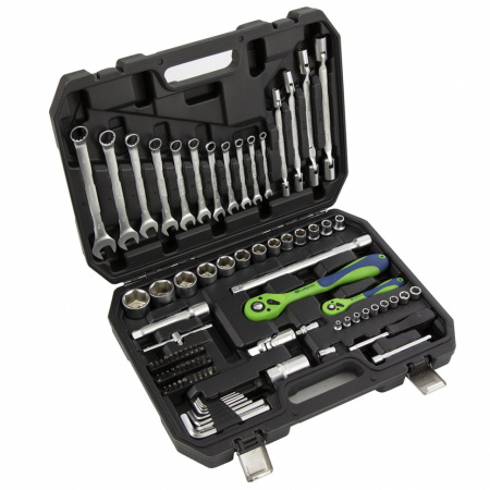 Набор инструментов 89 предметов, CrV 1/2", 1/4" Сибртех Набор инструментов 89 предметов, CrV 1/2", 1/4" Сибртех