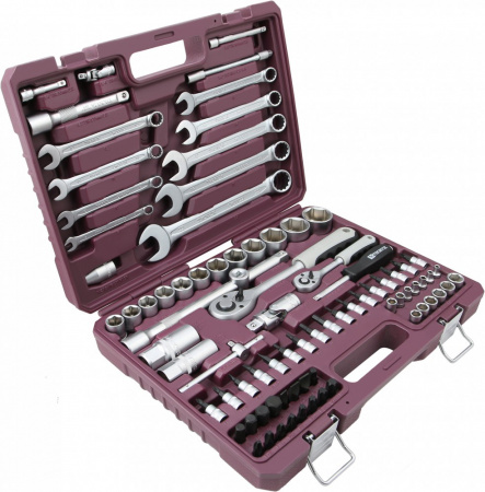 TS082 Набор инструмента универсальный 1/4", 1/2"DR, 82 предмета TS082 Набор инструмента универсальный 1/4", 1/2"DR, 82 предмета
