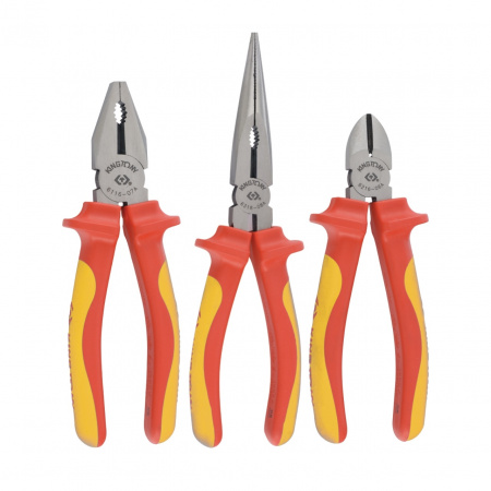 Набор пассатижей и бокорезов, диэлектрических, 3 предмета KING TONY 40603GP Набор пассатижей и бокорезов, диэлектрических, 3 предмета KING TONY 40603GP