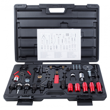 Набор для обслуживания компрессора кондиционера, кейс, 37 предметов МАСТАК 105-30037C Набор для обслуживания компрессора кондиционера, кейс, 37 предметов МАСТАК 105-30037C