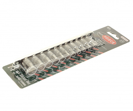 Набор торцевых головок и насадок RF-2111-9: 1/4"DR 12-гранных 11пр. ROCKFORCE /1/10