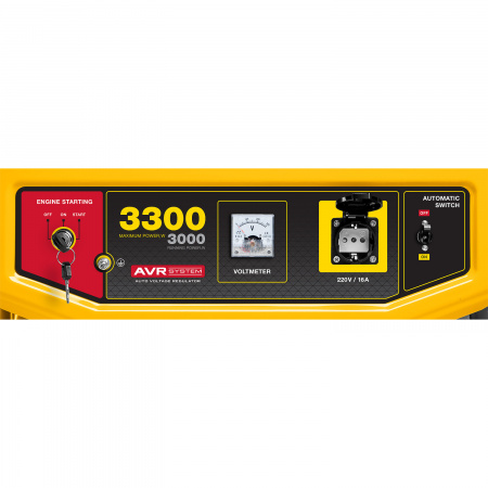 STEHER 3300 Вт, бензиновый генератор с электростартером (GS-4500E)