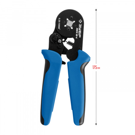 ЗУБР ПКМ-10-4, 0.25 - 10 мм2, с квадратным профилем, мультидиапазонные пресс-клещи, Профессионал (22695)