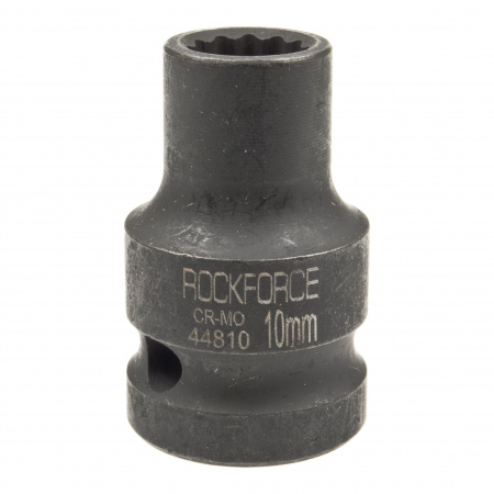 Головка торцевая 10мм 1/2" 12-гранная ударная L=39мм ROCKFORCE RF-44810 /1/360 Головка торцевая 10мм 1/2" 12-гранная ударная L=39мм ROCKFORCE RF-44810 /1/360