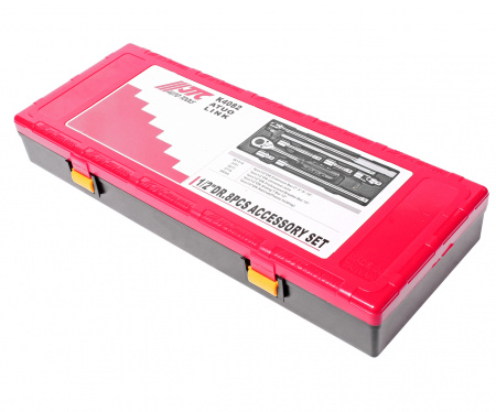 JTC Набор инструментов 8 предметов слесарно-монтажный 1/2" (ключ трещот.,ворот.,удлинит.) в кейсе JTC