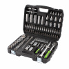Набор инструмента, 1/2", 1/4", пластиковый кейс, 108 предметов Сибртех Набор инструмента, 1/2", 1/4", пластиковый кейс, 108 предметов Сибртех