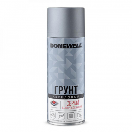 Грунт аэроз. универс. акриловый серый 520мл Donewell DW-2101 (12)