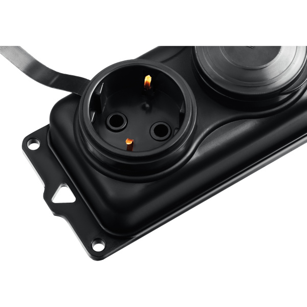 ЗУБР КГ-325-Ш3, КГ, 3 x 2.5 мм2, IP44, 15 м, 3 гн., 4000 Вт, силовой удлинитель, Профессионал (55024-15)