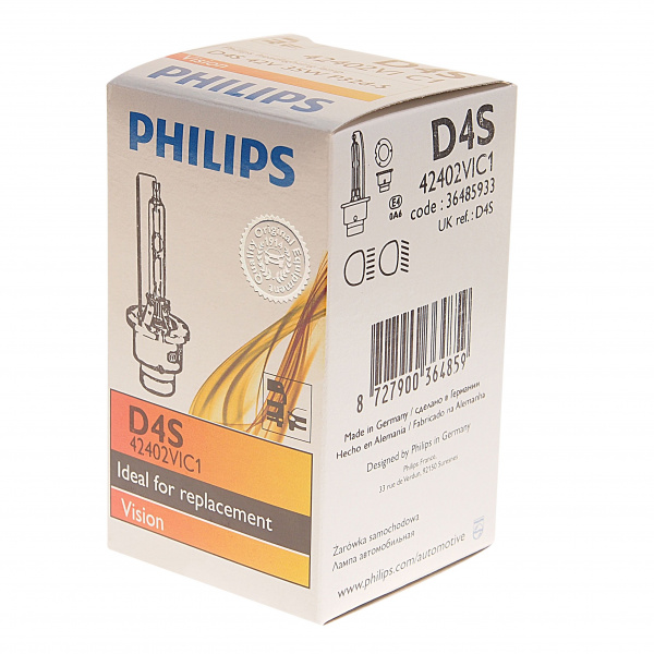Автолампа D4S (35) P32d-5 Xenon Vision 4600K 42V PHILIPS /1/4
