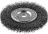 ЗУБР 150 х 12.7 мм, витая, стальная проволока 0.3 мм, дисковая щетка-крацовка для точильно-шлифовального станка, Профессионал (35185-150)