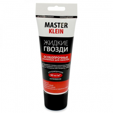 Жидкие гвозди Master Klein особопрочные для панелей из ДСП белые 100мл/125гр. (42) Жидкие гвозди Master Klein особопрочные для панелей из ДСП белые 100мл/125гр. (42)
