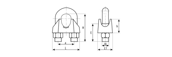 ЗУБР DIN 741, 3 мм, 100 шт, зажим троса, Профессионал (4-304415-03)