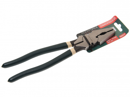 Пассатижи RF-6964310 многофункциональные с усиленным шарнирным механизмом CR-V 12"-300мм,на держателе ROCKFORCE /1/20